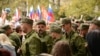 Митинг, посвященный проводам российских военнослужащих 47-й мотострелковой дивизии на войну в Украине. Севастополь, 27 сентября 2022 года