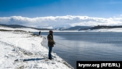 Симферопольское водохранилище – под снегом. Будет ли вода? (фотогалерея)