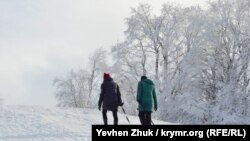 Заснеженное плато Ай-Петри: прогулка по «зимней сказке» (фотогалерея)